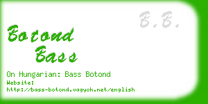 botond bass business card